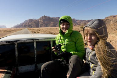w drodze na pustynię Wadi Rum
