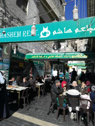 Amman, restauracja Hashem (ponoć bywa tu sam król)