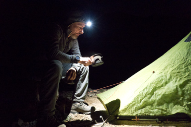 długie błądzenie w poszukiwaniu drogi zaowocowało bardzo późnym noclegiem