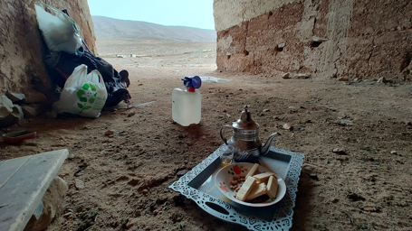 właściciel ulitował się nade mna i najpierw przyniósł wodę i jedzenie, a w końcy zaprosił do domu