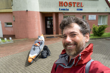 Łomża - półmetek i pierwszy nocleg pod dachem